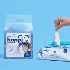 Hoppi Glacier Water Wipes [Bundle of 2] (2x80 Wipes)
