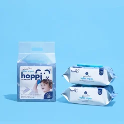 Hoppi Glacier Water Wipes [Bundle of 2] (2x80 Wipes)