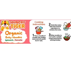 Hungry Tiger Organic Baby Noodles - Spinach & Tomato