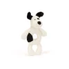 Jellycat Bashful Black & Cream Puppy Ring Rattle