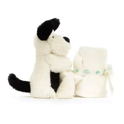 Jellycat Bashful Black & Cream Puppy Soother