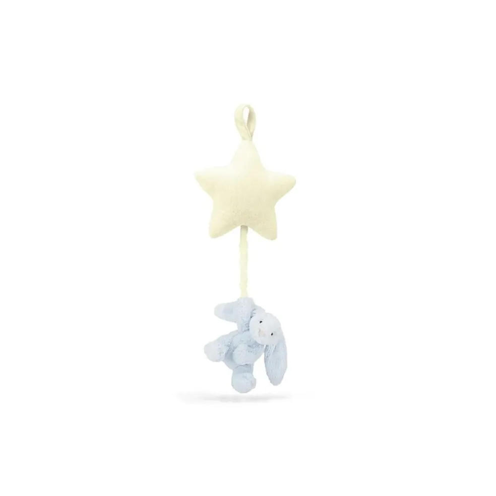 Jellycat Bashful Blue Bunny Star Musical Pull