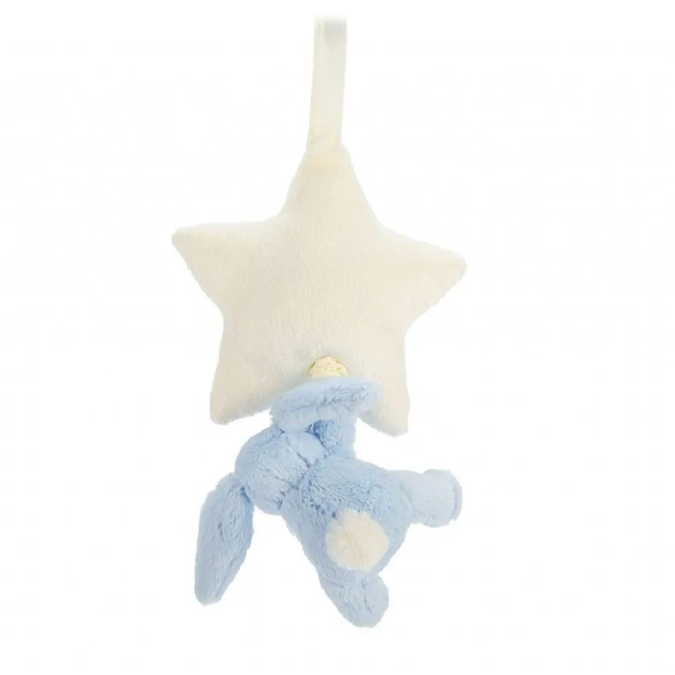 Jellycat Bashful Blue Bunny Star Musical Pull