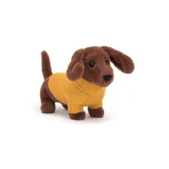 Jellycat Sweater Sausage Dog Yellow