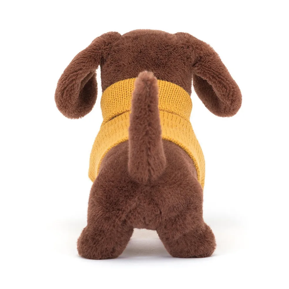 Jellycat Sweater Sausage Dog Yellow
