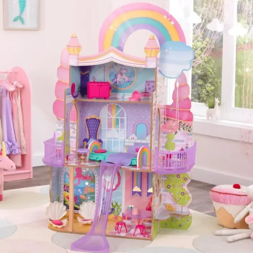 Kidkraft Rainbow Dreamers Unicorn Mermaid Dollhouse