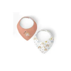 Kushies Bandana Bib 2 Pack - Rainbow