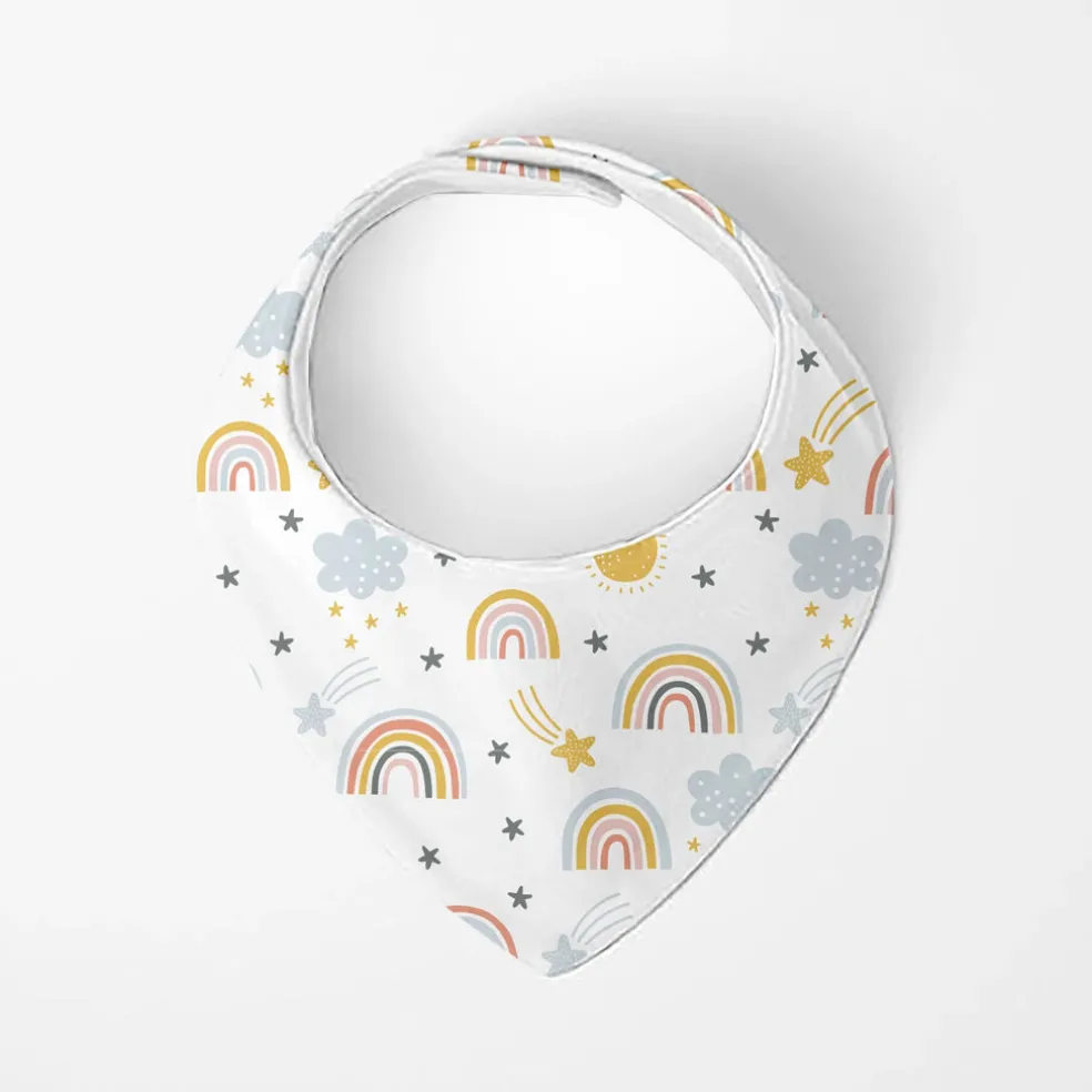 Kushies Bandana Bib 2 Pack - Rainbow
