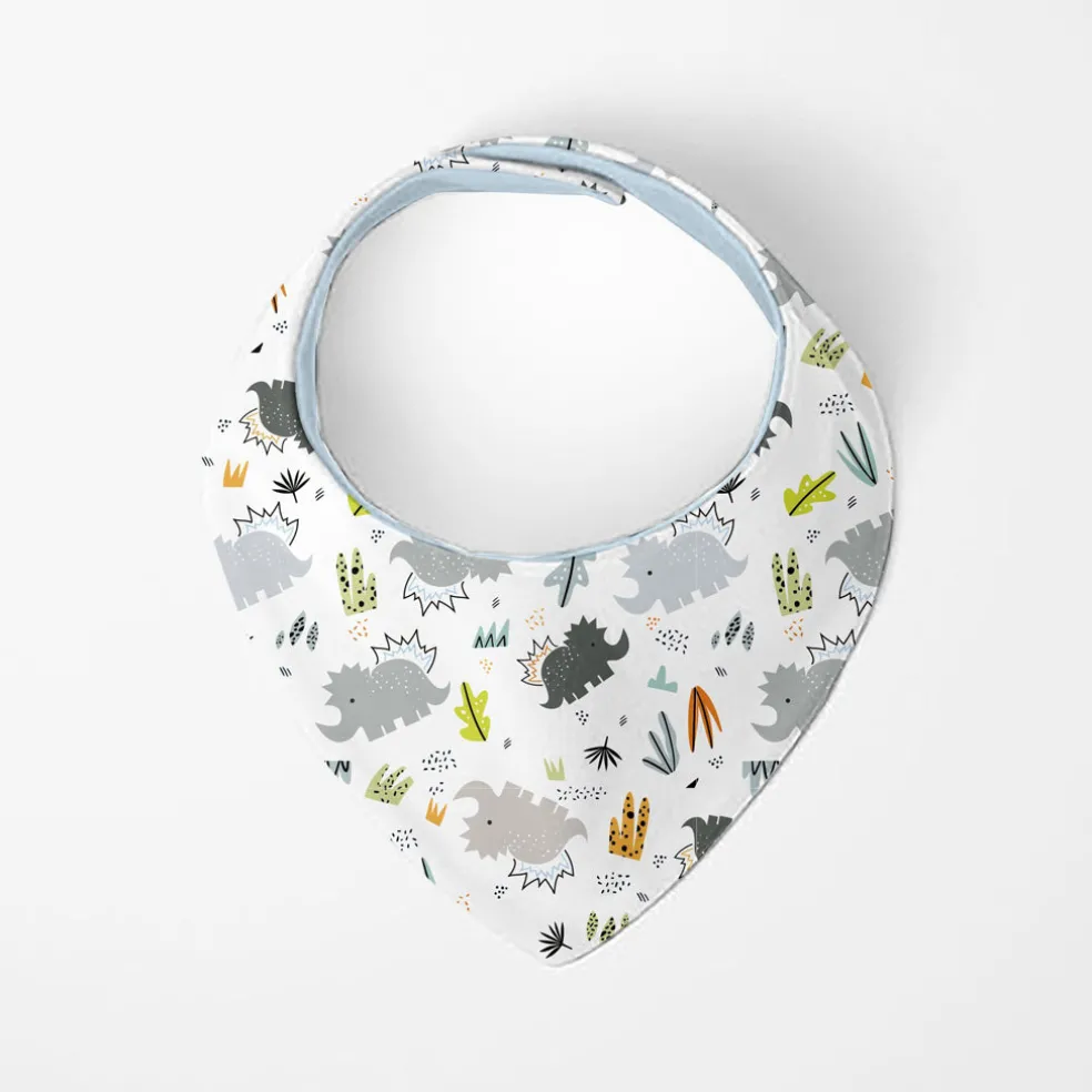 Kushies Bandana Bib 2 Pack - Dino