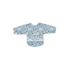 Kushies Clean Bib with Sleeves Blue Rock