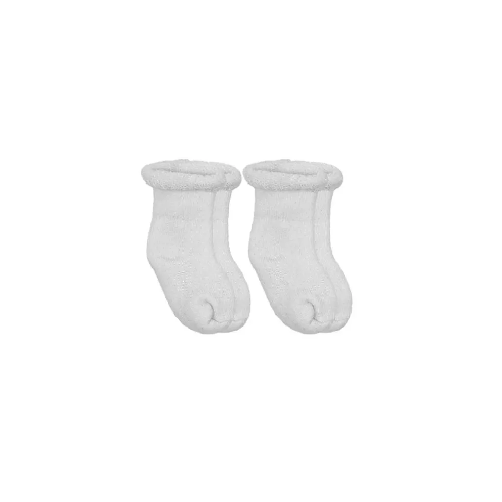 Kushies Terry Newborn Socks - 2 Pack