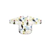 Kushies Waterproof Clean Bib with Sleeves White Toucans