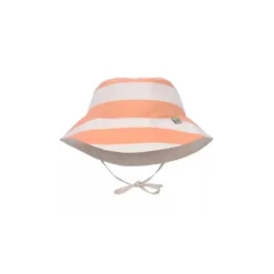 Lassig Sun Protection Bucket Hat, Block Stripes Milky Peach