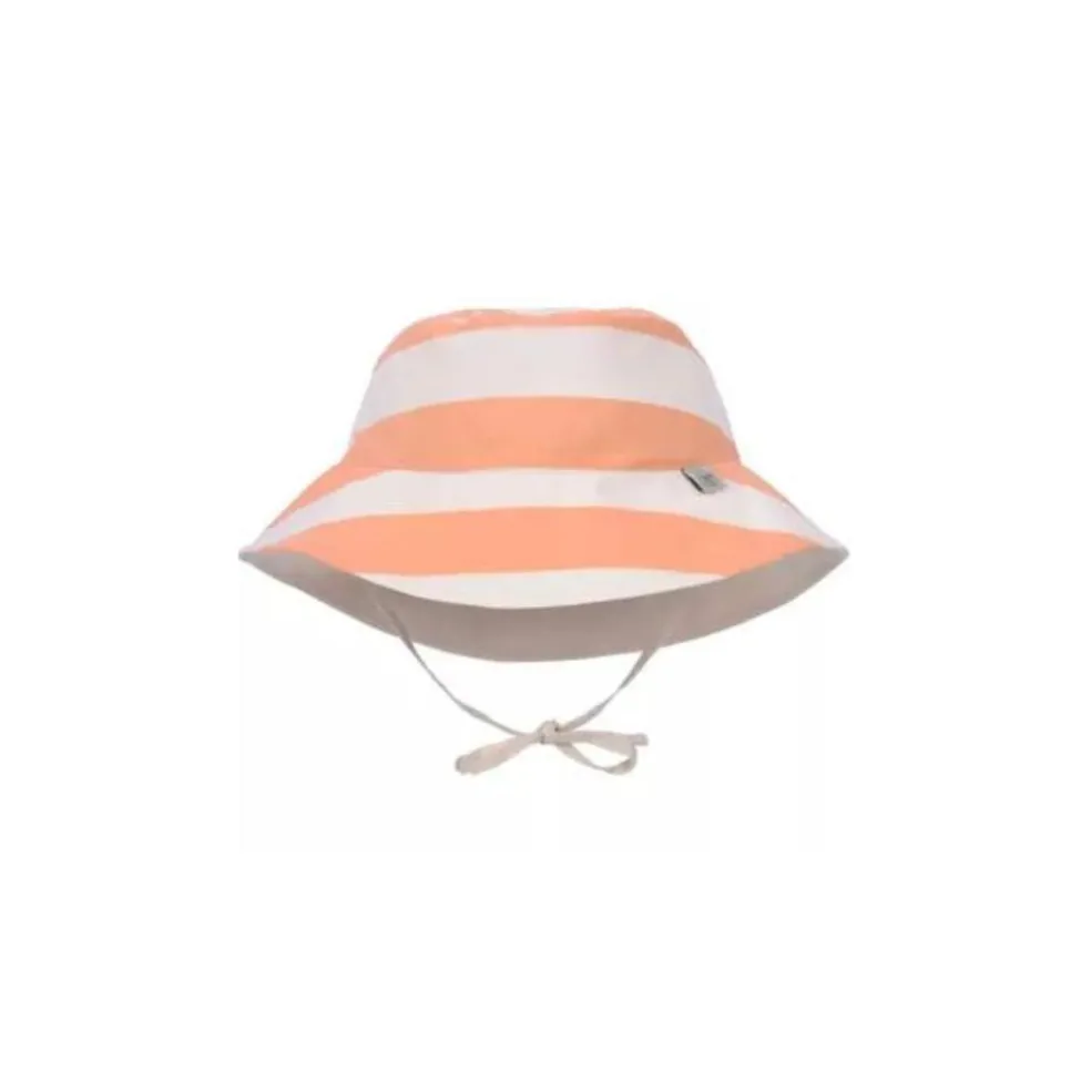 Lassig Sun Protection Bucket Hat, Block Stripes Milky Peach