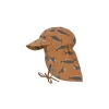 Lassig Sun Protection Flap Hat, Whale Caramel