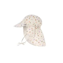 Lassig Sun Protection Flap Hat, Pebbles Milky