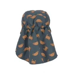 Lassig Sun Protection Flap Hat, Crabs Blue
