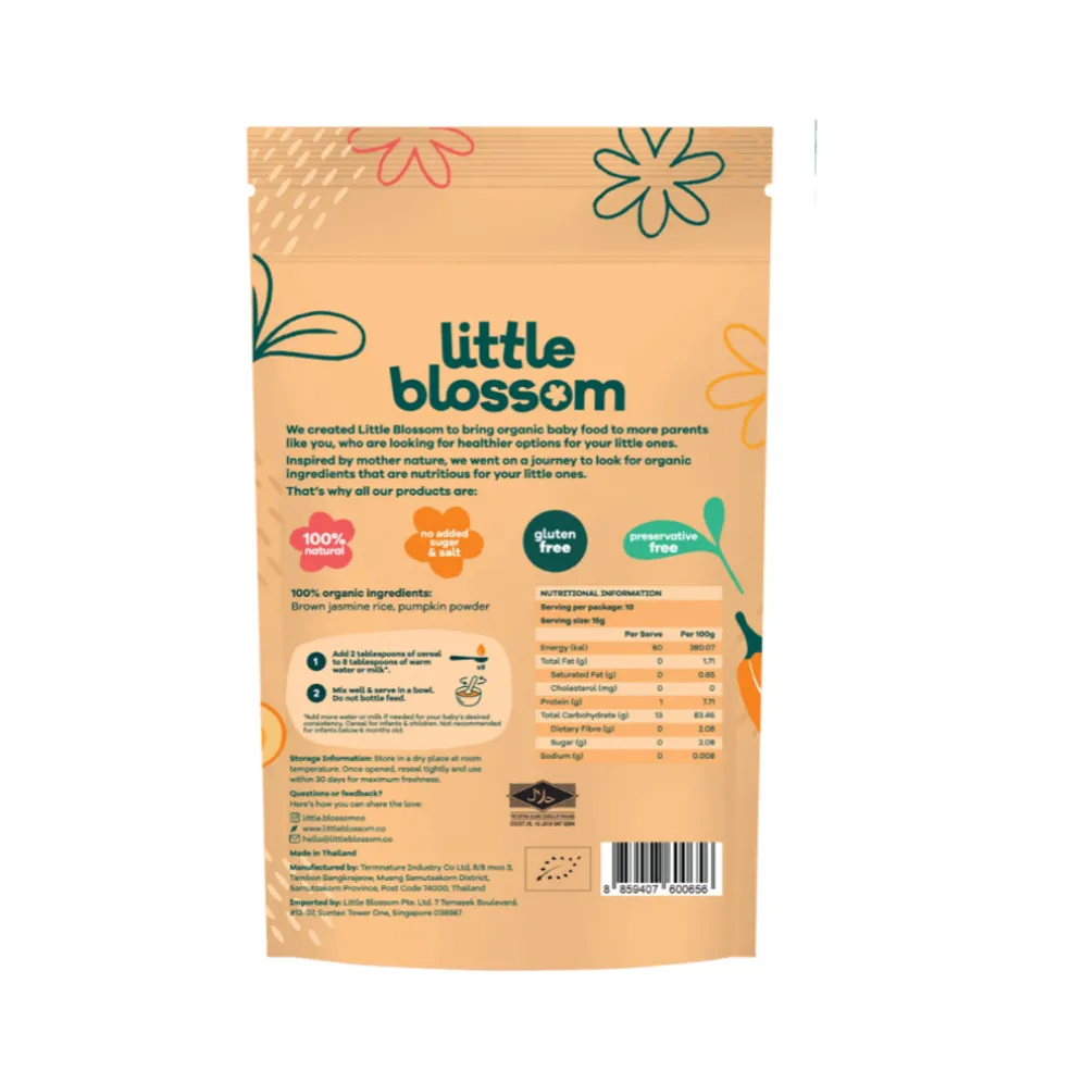 Little Blossom Organic Brown Rice Cereal | Pumpkin
