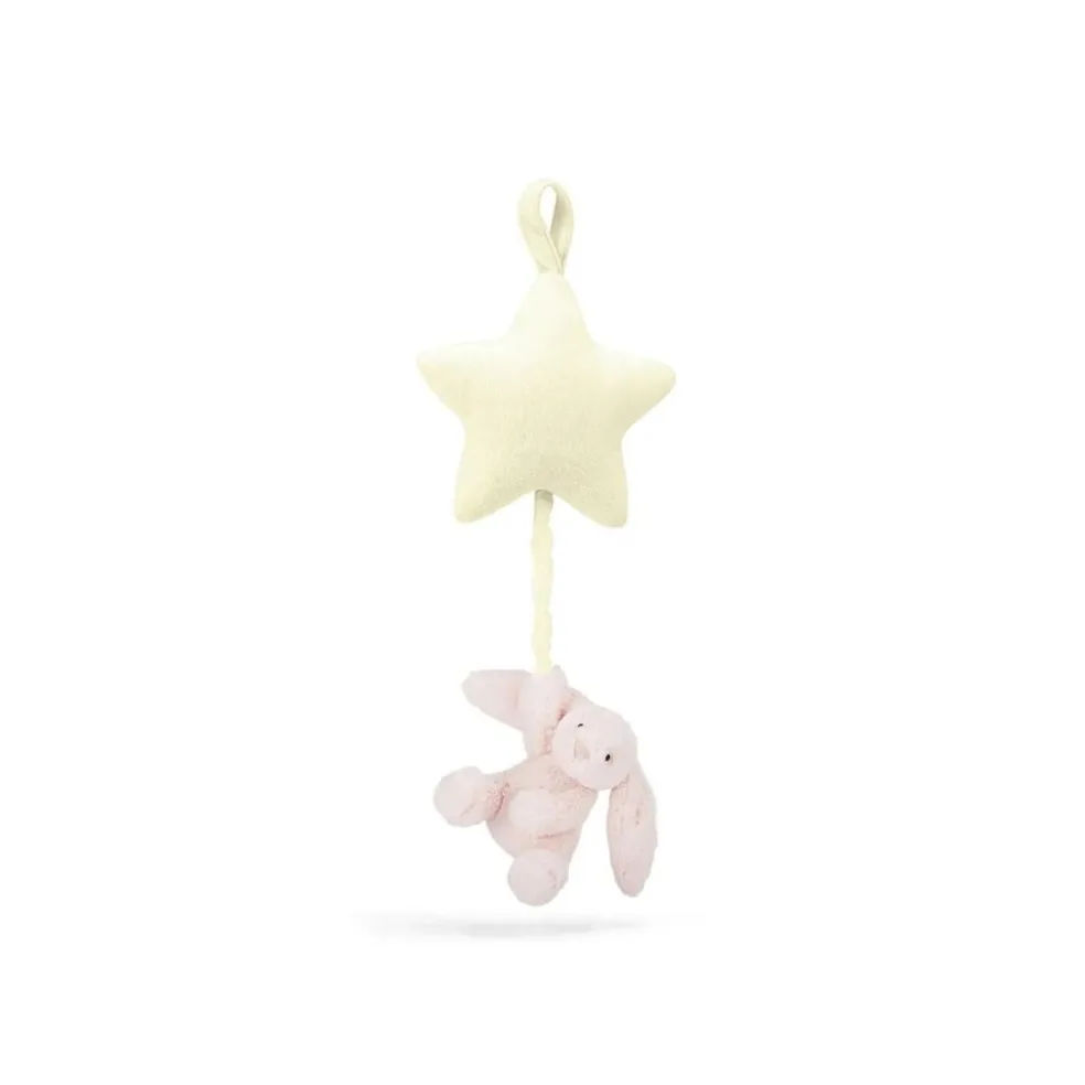 Little Jellycat Bashful Pink Bunny Star Musical Pull