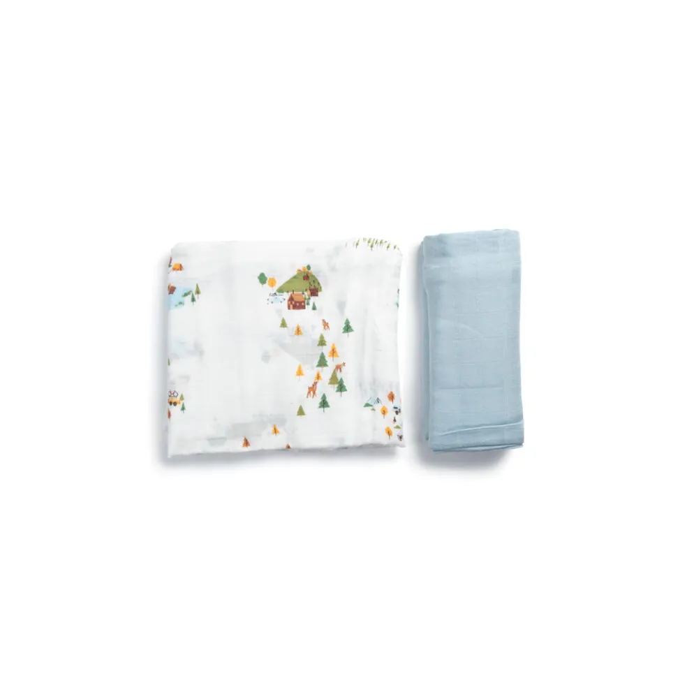 Little Rei Bamboo Swaddle Blankets - 2pc