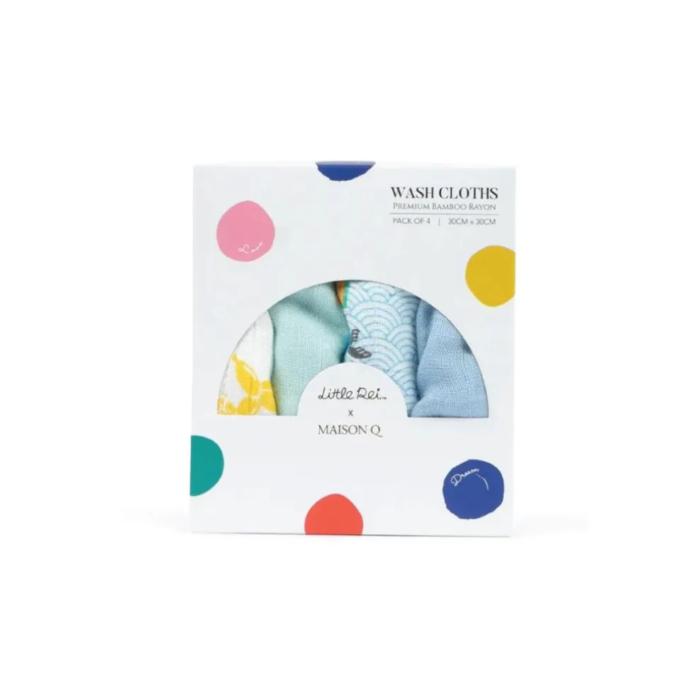Little Rei x Maison Q Animal Balloon Wash Cloth - 4pc