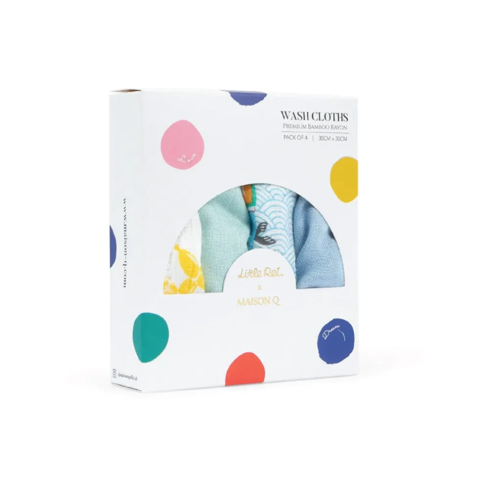 Little Rei x Maison Q Animal Balloon Wash Cloth - 4pc