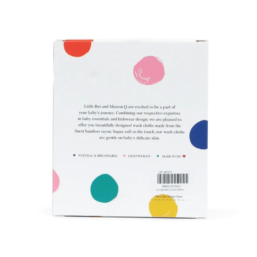 Little Rei x Maison Q Animal Balloon Wash Cloth - 4pc