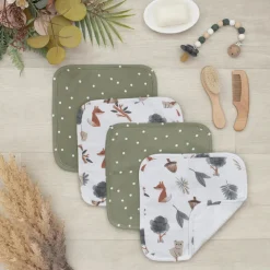 Living Textiles 4 Pack Wash Cloths