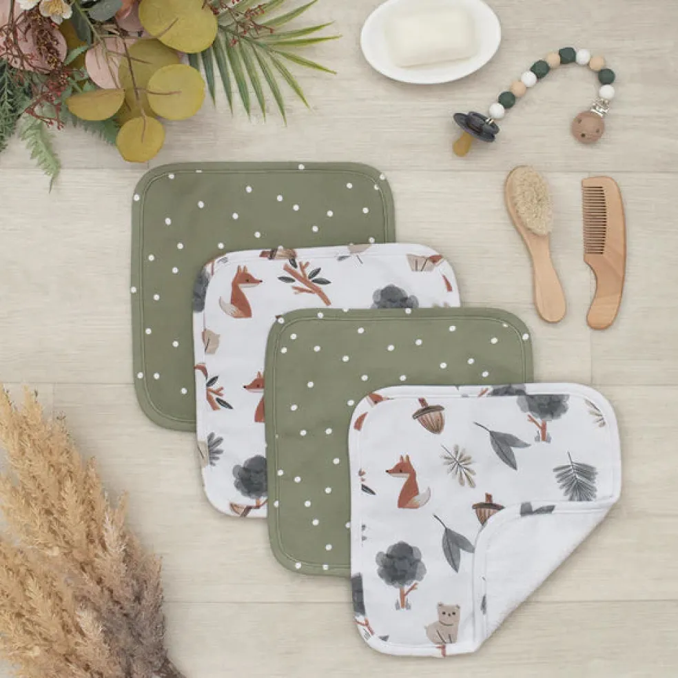 Living Textiles 4 Pack Wash Cloths