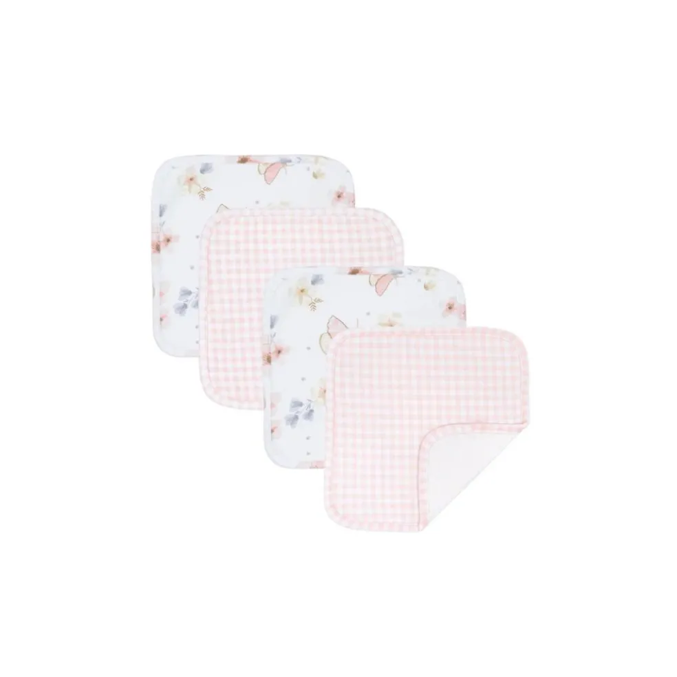 Living Textiles 4 Pack Wash Cloths