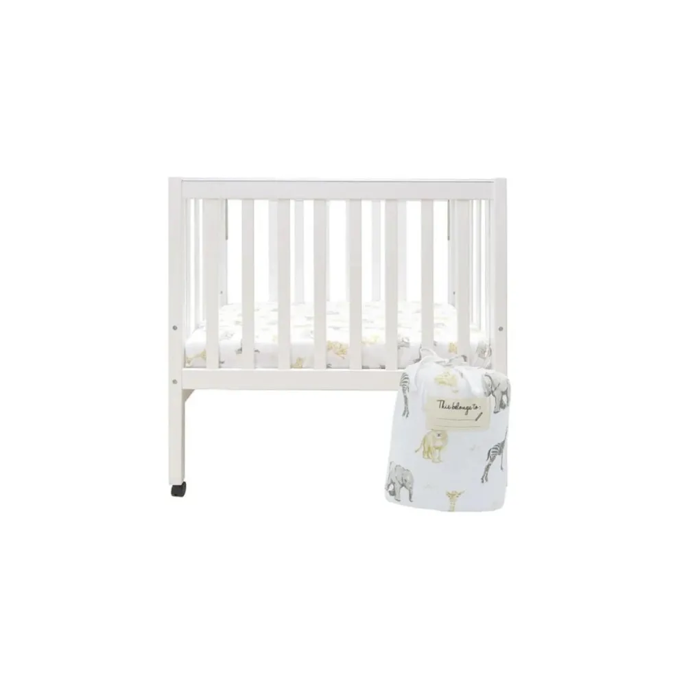 Living Textiles Cot Fitted Sheet Set - Savanna Babies