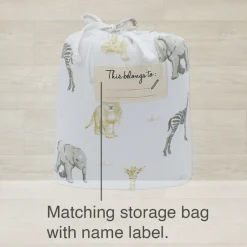 Living Textiles Cot Fitted Sheet Set - Savanna Babies