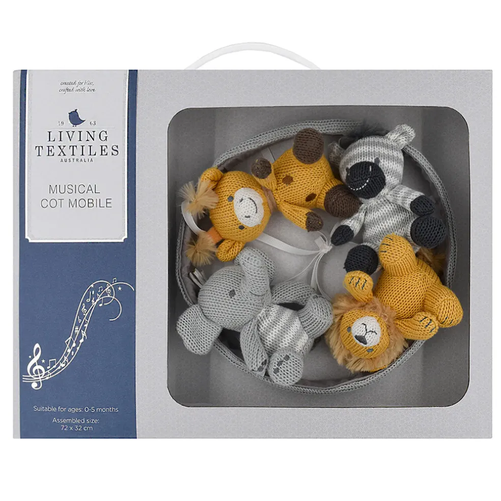 Living Textiles Musical Mobile Set - Savanna Babies