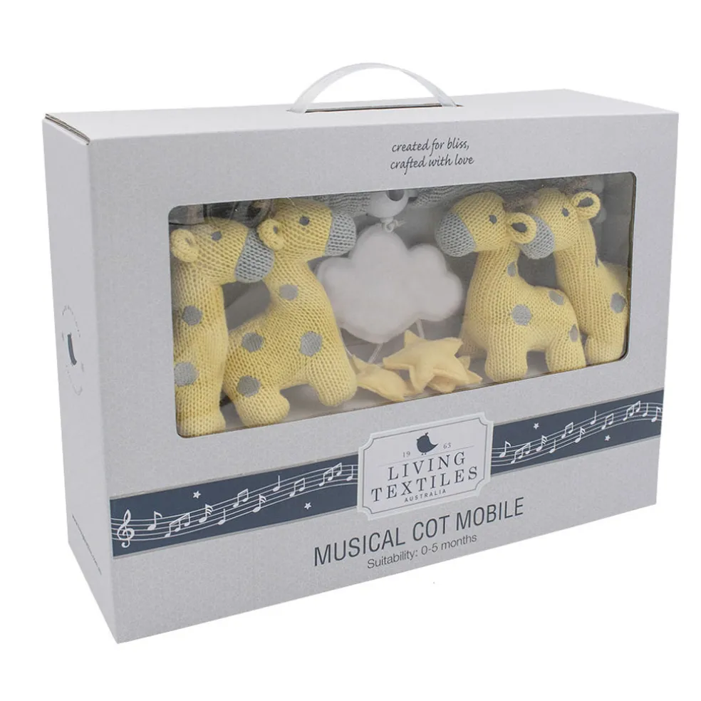 Living Textiles Musical Mobile Set - Noah Giraffe