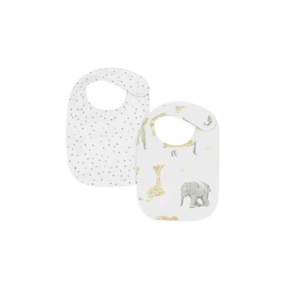 Living Textiles 2-pack Baby Bibs - Savanna Babies