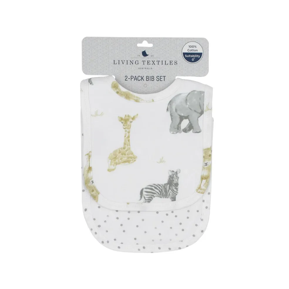Living Textiles 2-pack Baby Bibs - Savanna Babies