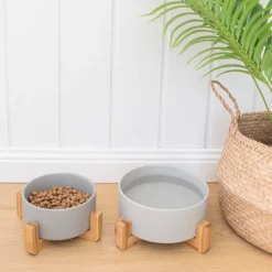 Louie Living Ceramic Pet Bowl With Stand