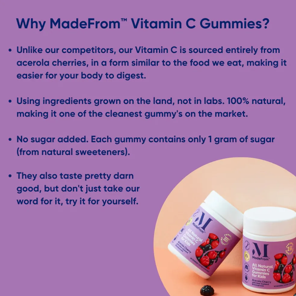 MadeFrom All Natural Vitamin C Gummies for Kids