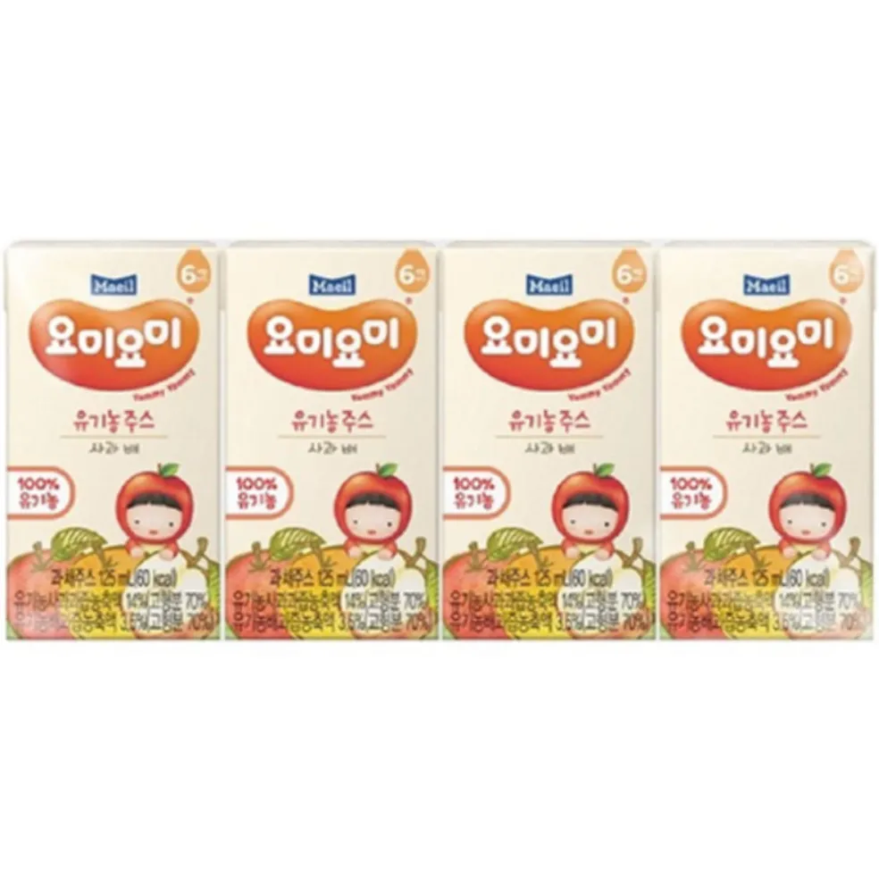 Maeil Yommy Yommy Organic Juice (125ml x 4)