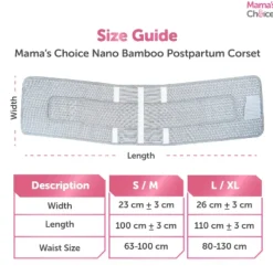 Mama’s Choice Postpartum Nano Bamboo Corset (Grey)