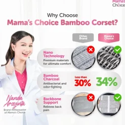 Mama’s Choice Postpartum Nano Bamboo Corset (Grey)
