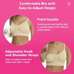 Mama's Choice Seamless Hands Free Pumping Bra (Cream)