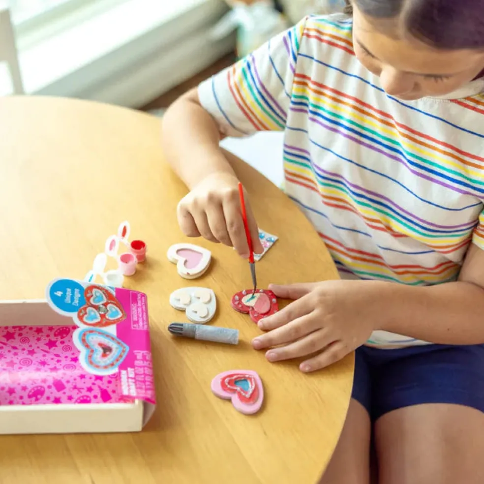 Melissa & Doug Created by Me! Heart Magnets Wooden Craft Kit