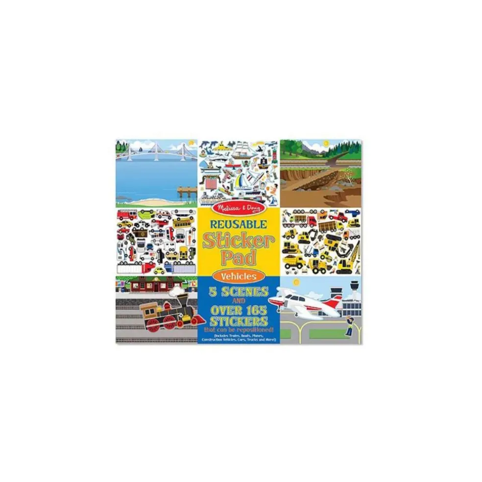 Melissa & Doug Reusable Sticker Pad - Vehicles
