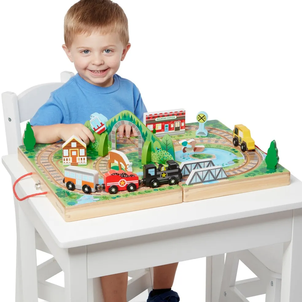 Melissa & Doug Take-Along Railroad 3 years+