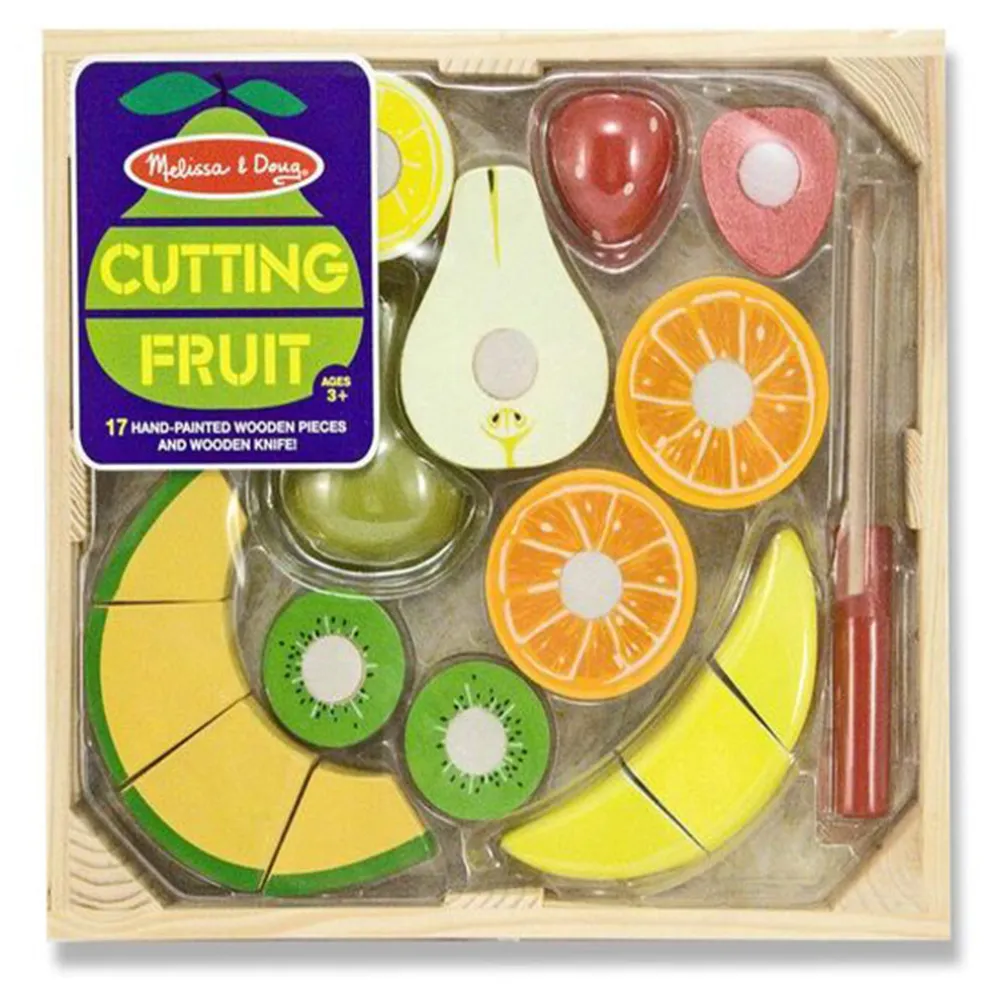 Melissa & Doug Wooden Play Food - Cutting Fruit