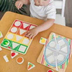 Melissa & Doug Wooden Shape Sorting Grocery Cart
