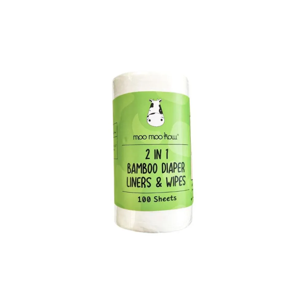 Moo Moo Kow® 2 in 1 Bamboo Diaper Liners & Wipes