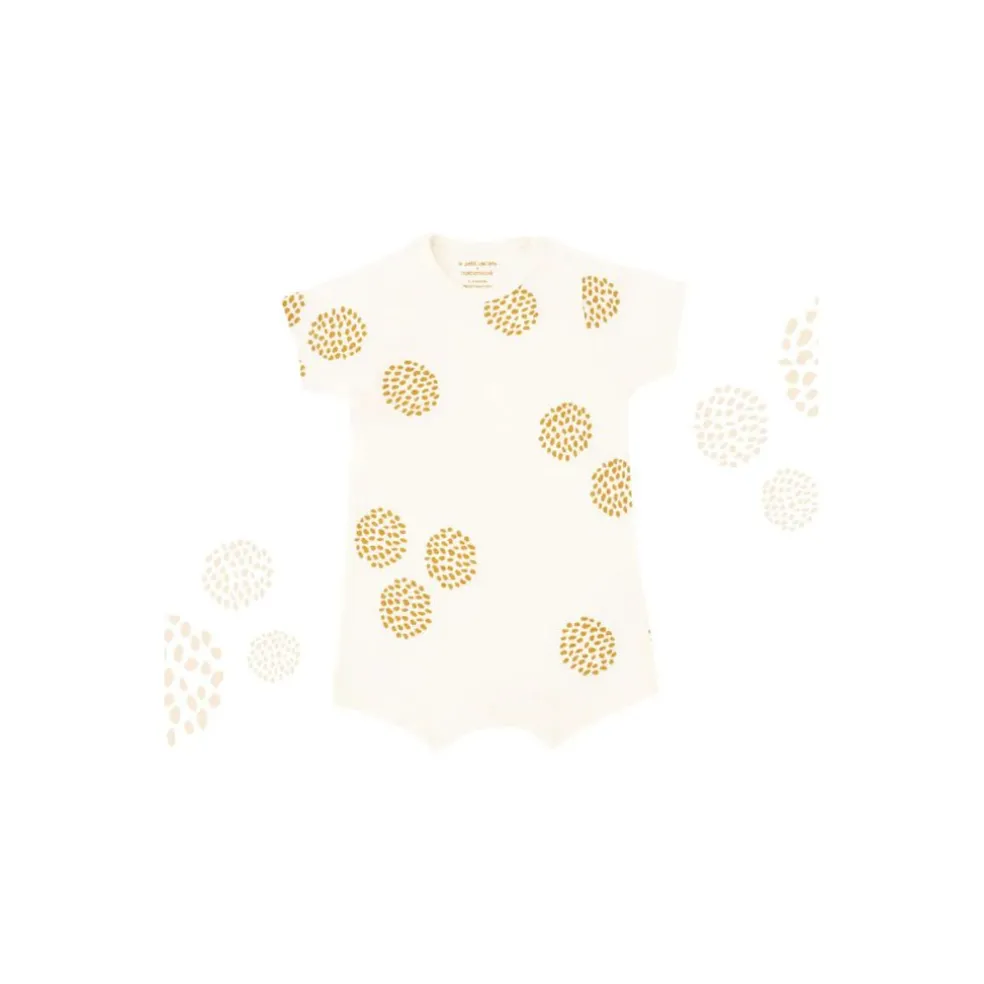Motherswork x Le Petit Society Baby Organic Short Sleeve Romper in Dandelion Print