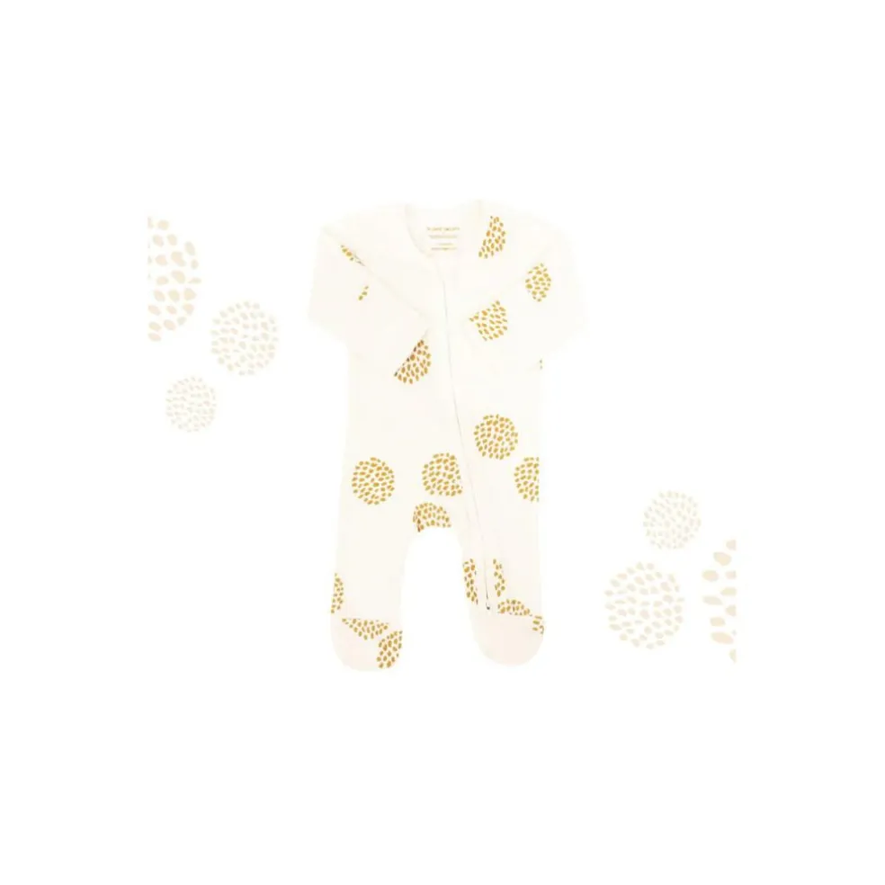 Motherswork x Le Petit Society Baby Organic Zip Sleepsuit in Dandelion Print
